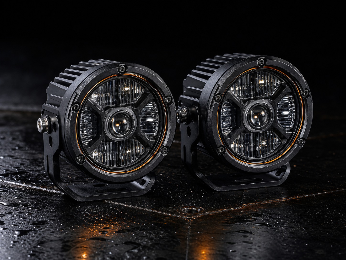 Комплект круглых лазерных фар Ground Zero Mini Focus 3 дюйма